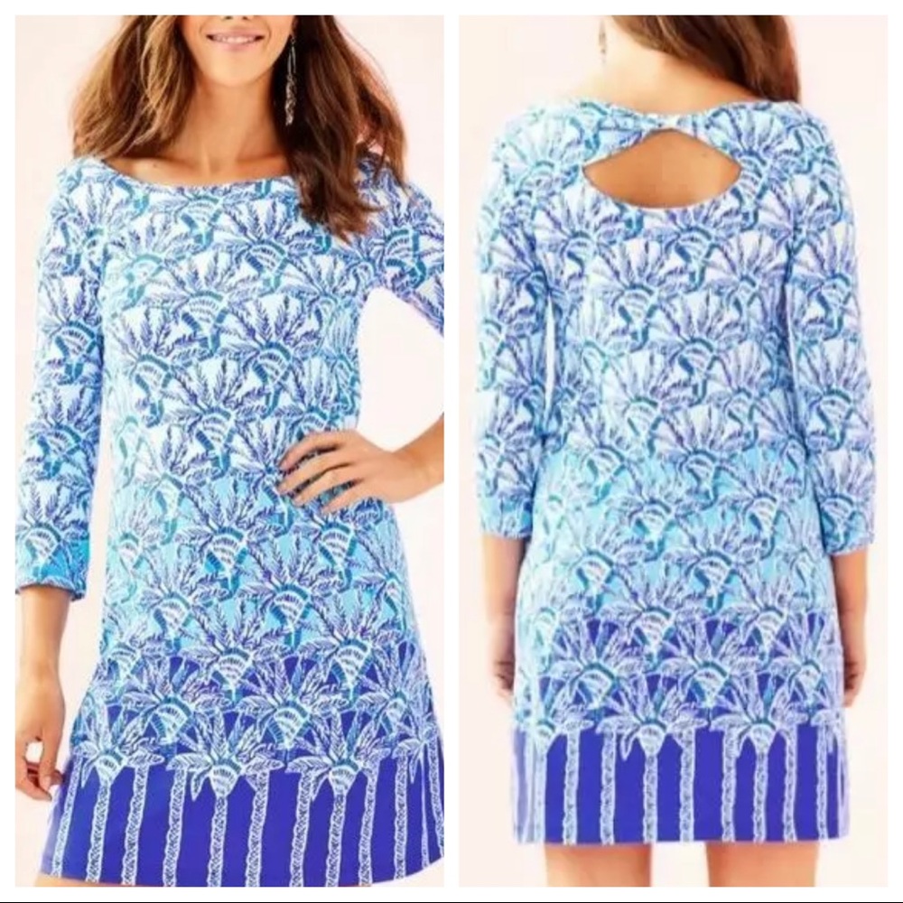Lilly Pulitzer Bay Dress in Whisper Blue Engineered | Large